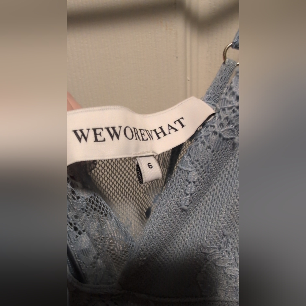 ❄️ WeWoreWhat sz6 Silky ruffle dress - Picture 4 of 4